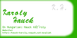 karoly hauck business card